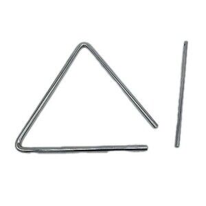 Triangle Percussion With Striker Set Music Instrument Steel Silver Musical Fun